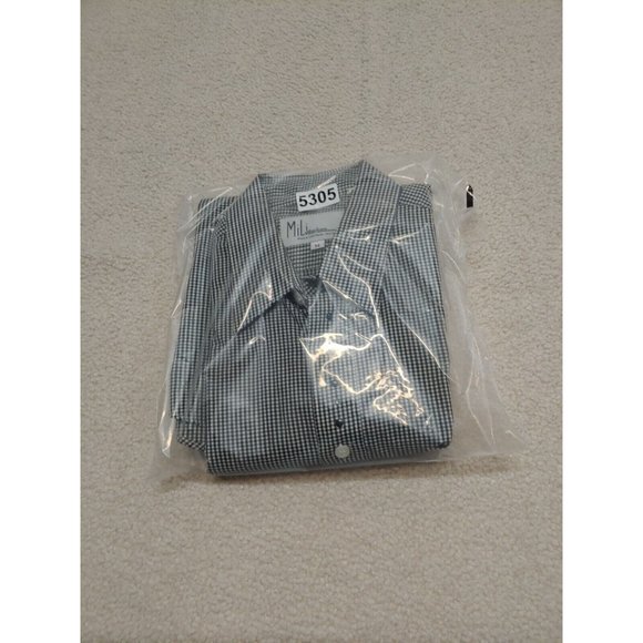 Mili Designs Button up Shirt Womens Medium Halloween Ghost‎ Black white Checked - Picture 15 of 15